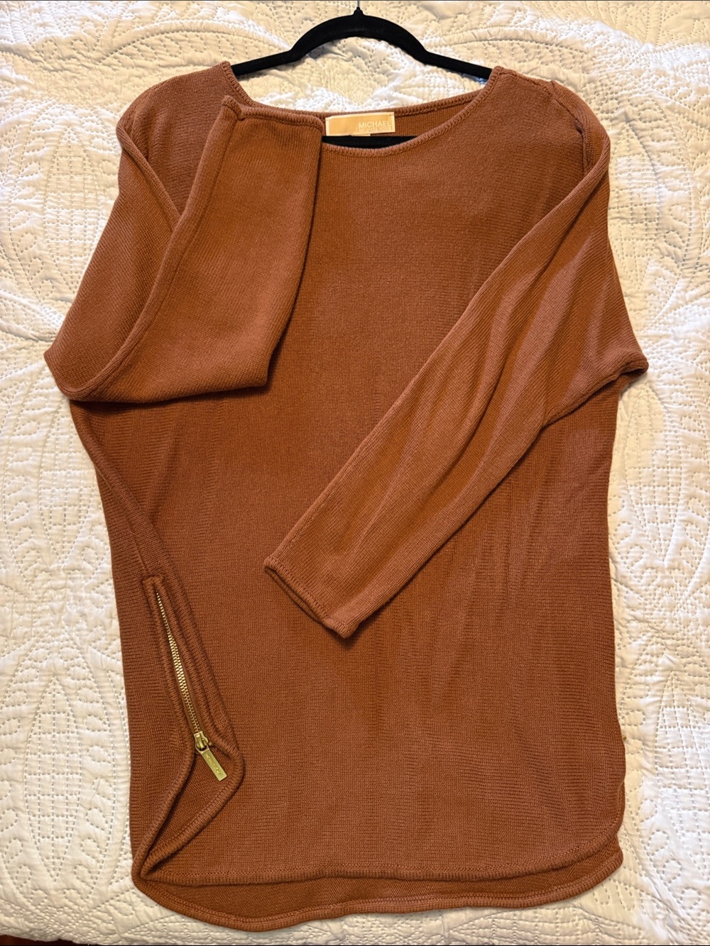 Women's Long Sleeve Knit Top - Brown